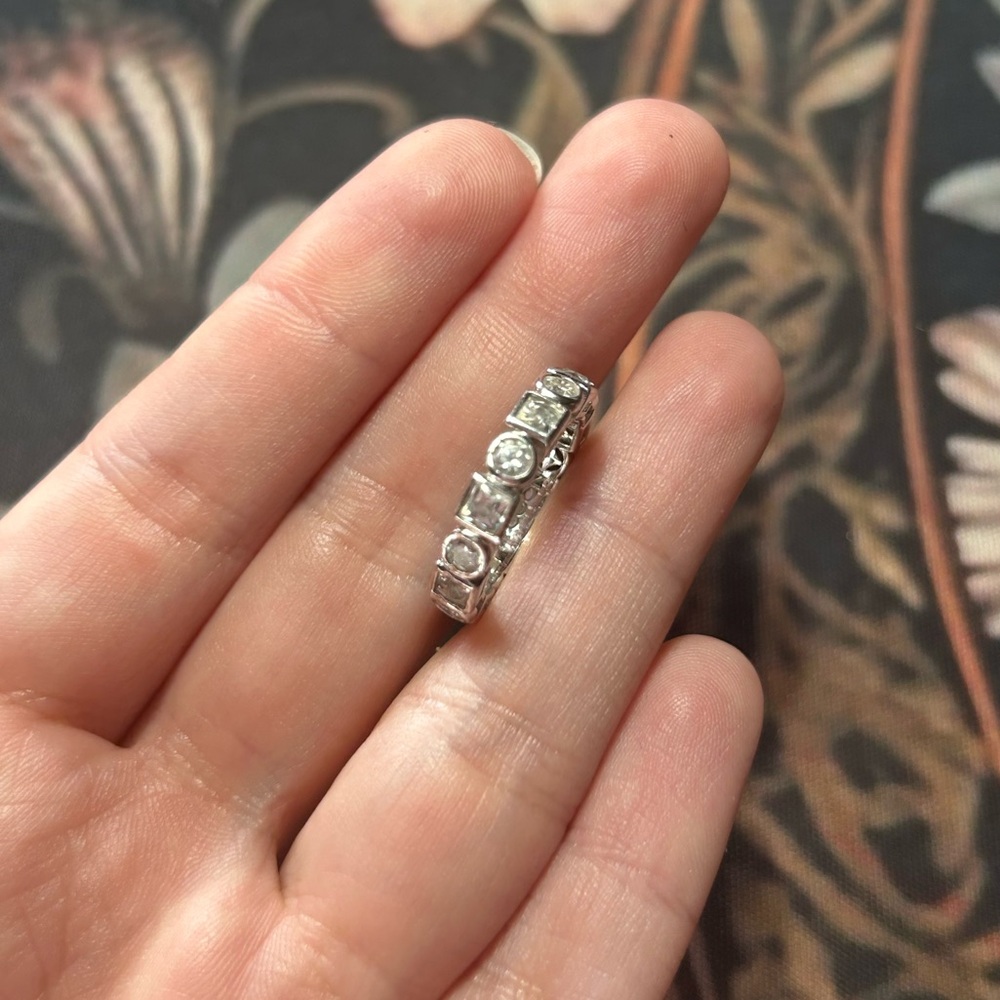 Eternity Ring | TYCOON | Mixed Cut Cubic Zirconia Band | 925 Silver CZ